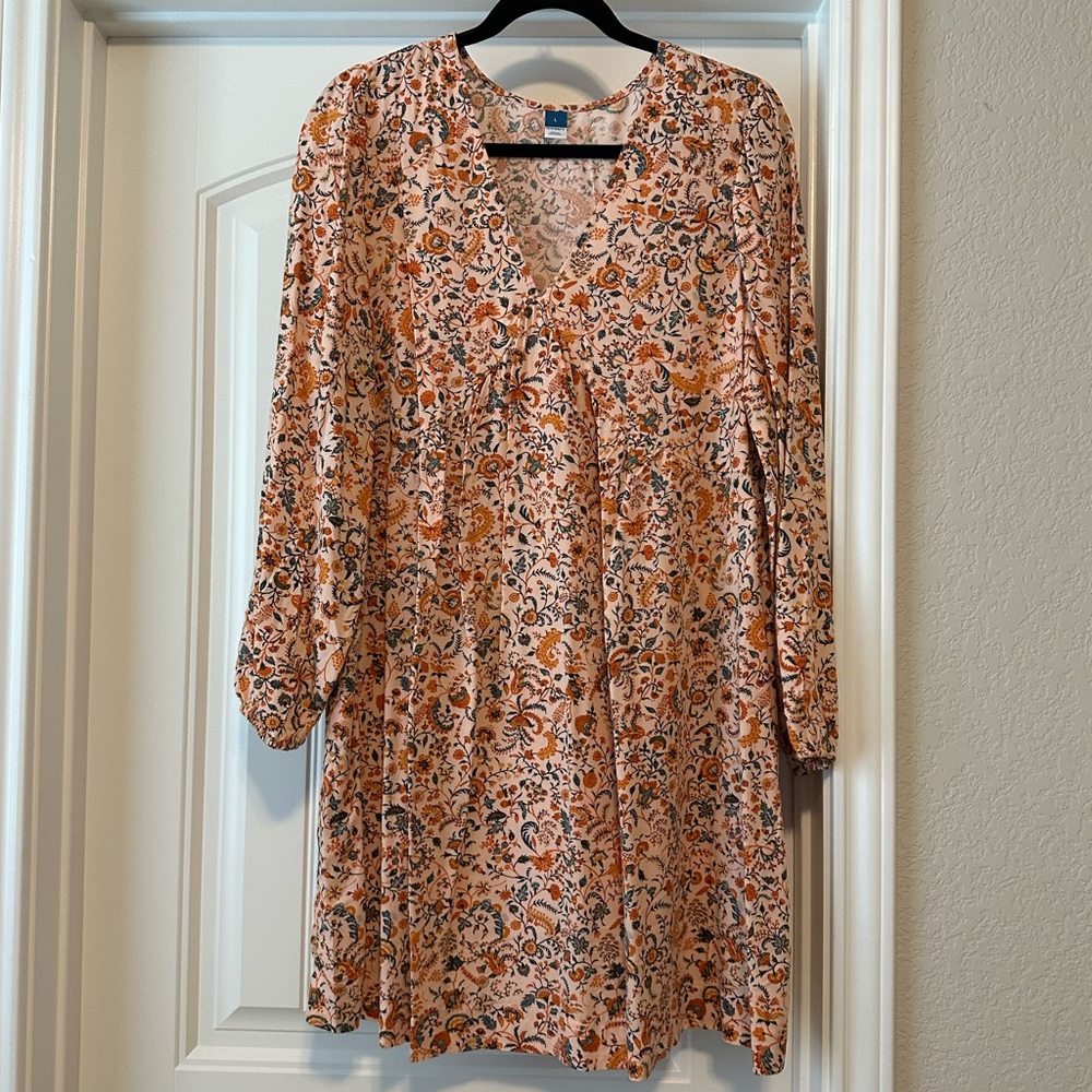 Old Navy light pink paisley print dress